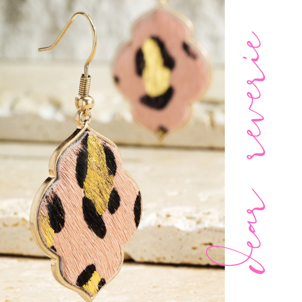 Leopard 2025 teardrop earrings